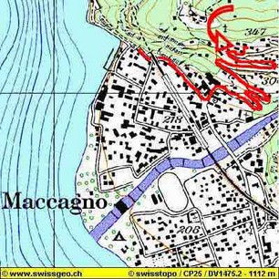 Maccagno Kartenausschnitt